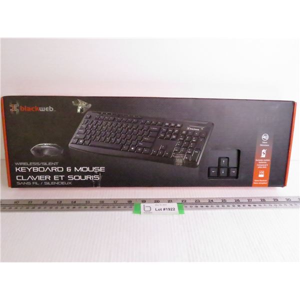 Black Web Wireless Keyboard & Mouse (NIB)