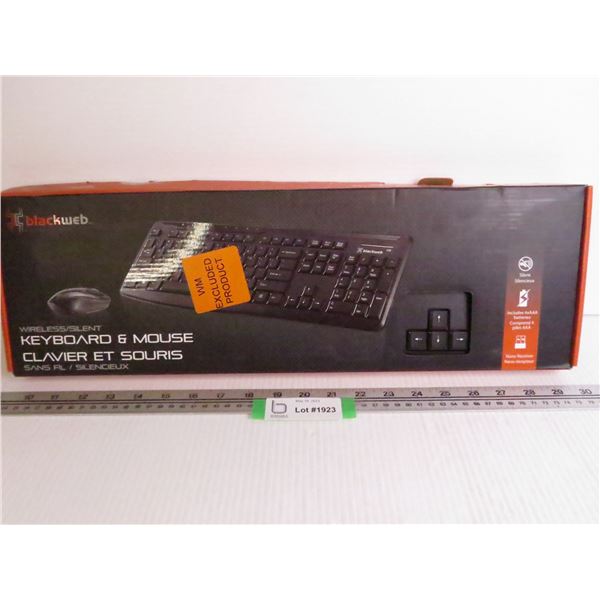 Black Web Wireless Keyboard & Mouse (NIB)