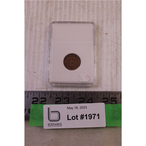 Canadian One Cent 1928 Coin