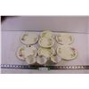 Image 1 : (4) Royal Paragon China Tea Plates 7 1/2 x 6 1/2+ (3) Royal Paragon China Tea Plates 6 x 5 1/4+ 3 Cu