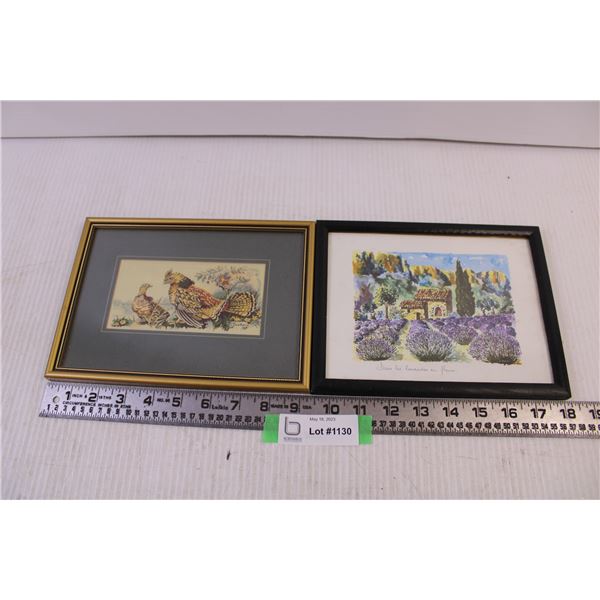 8 3/4  x 6 1/4  Picture Frame with Picture of Chicken + 8 3/4  x 6 1/2  Picture Frame with Picture o