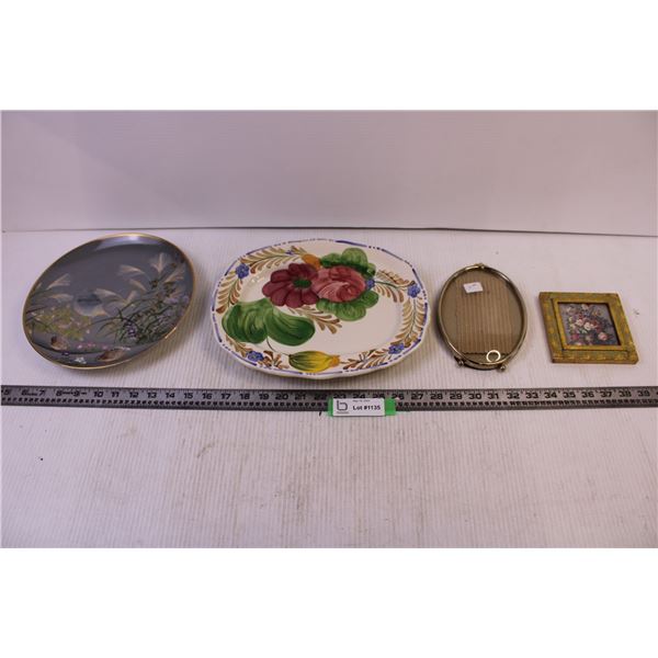 (2) Picture Frames + (2) Decorative Plates