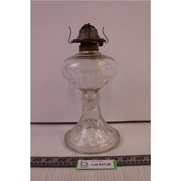 Vintage Glass Oil Lamp