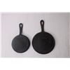 Image 2 : (2) Cast Iron Frying Pans - 6 1/2" and 5 1/2"