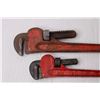 Image 2 : (2) Cast Iron Pipe Wrenches - 10" and 14"