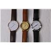 Image 2 : (3) Mens Watches with Leather Bands (Working)