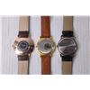Image 5 : (3) Mens Watches with Leather Bands (Working)