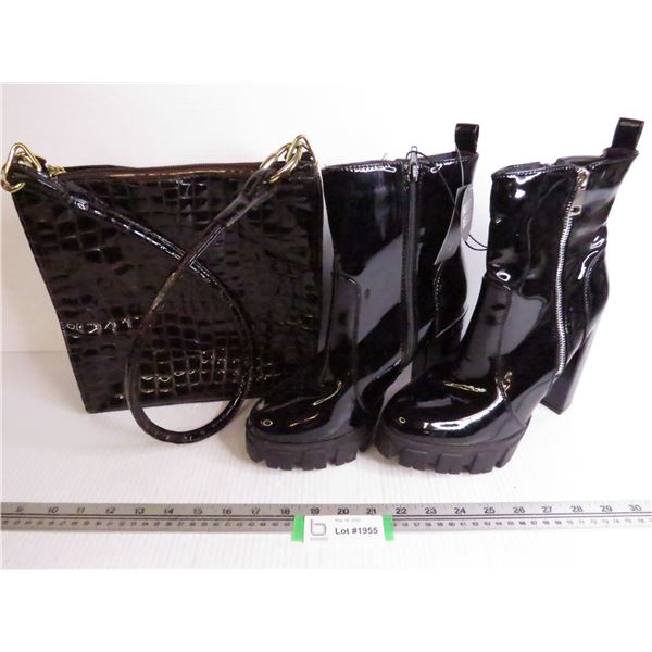 Ladies Boots (size 10) - Purse