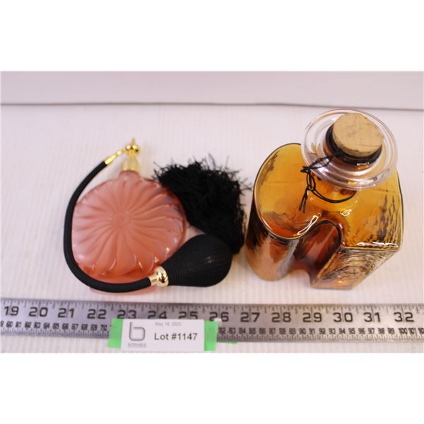 Perfume Bottle+ Orange Jar