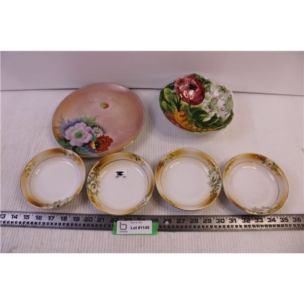 (4) Nippon Bowls+ Flower Bowl+ Flower Plate