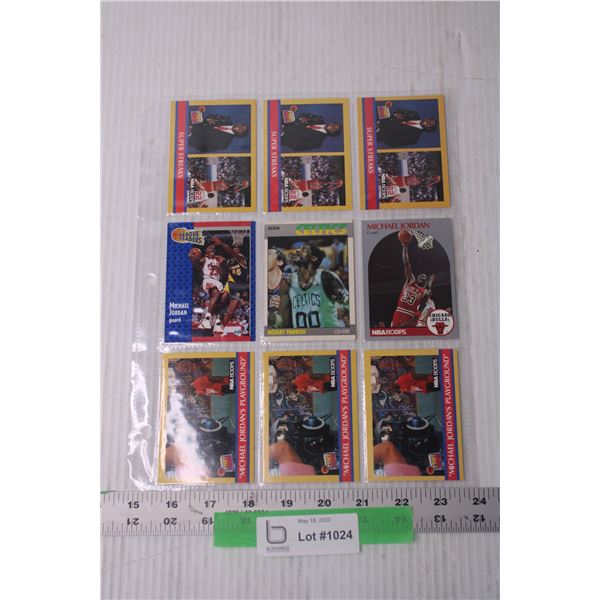 Page of NBA Basketball Michael Jordan Trading Cards