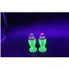 Image 3 : Uranium Glass Salt and Pepper Shakers
