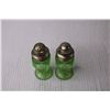 Image 5 : Uranium Glass Salt and Pepper Shakers