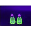 Image 1 : Set of Uranium Glass Salt and Pepper Shakers