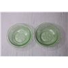 Image 4 : (2) Small Uranium Glass Bowls (Some Chips)