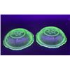 Image 6 : (2) Small Uranium Glass Bowls (Some Chips)