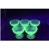 Image 1 : (5) Uranium Glass Stemmed Cups