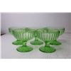 Image 3 : (5) Uranium Glass Stemmed Cups