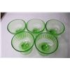 Image 4 : (5) Uranium Glass Stemmed Cups