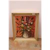 Image 1 : *Framed Floral Painting - 25" x 29"
