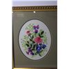 Image 2 : Framed Floral Embroidery Art