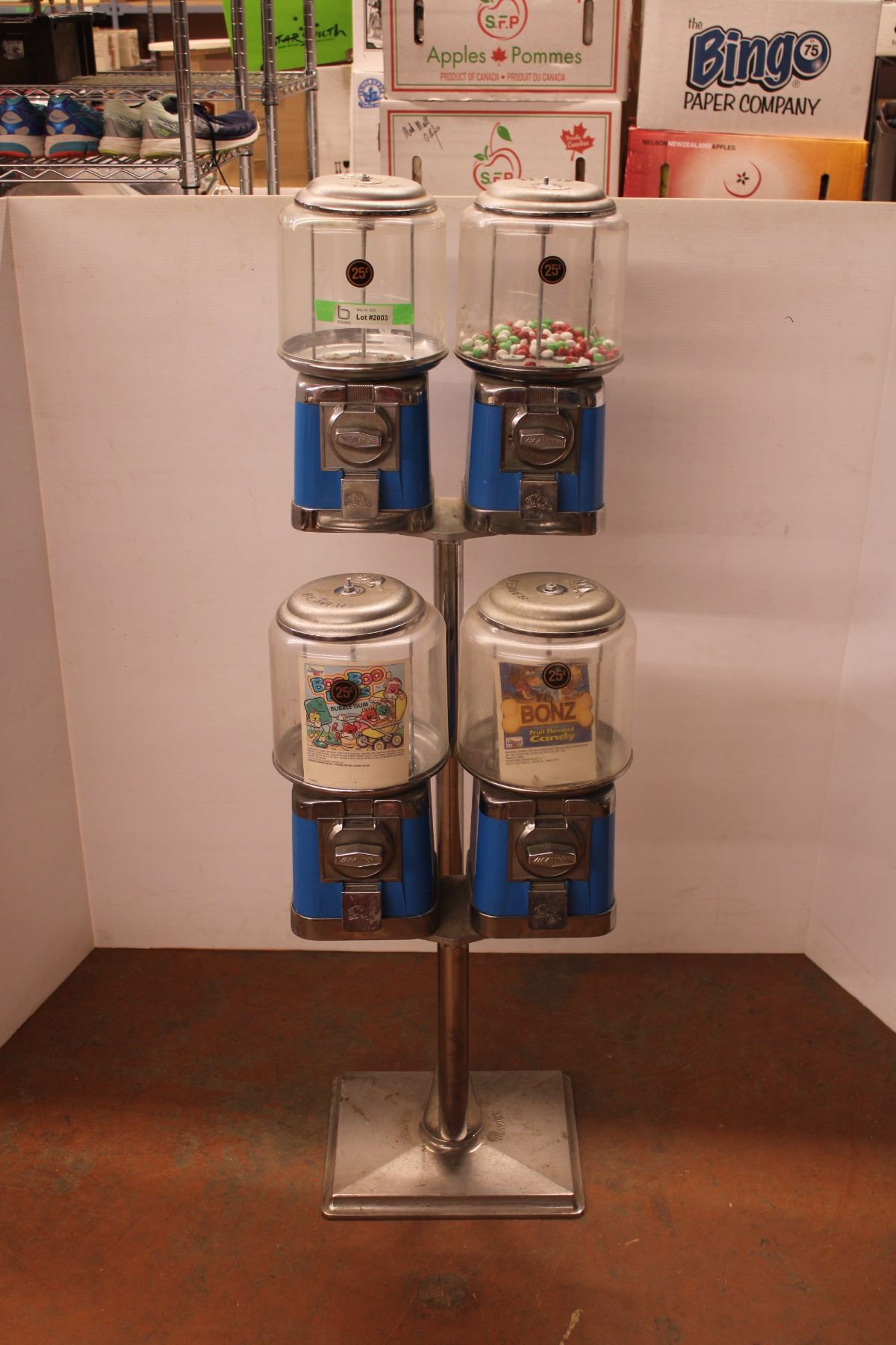 *Beaver Four Jar Candy Dispensor on Stand - 51