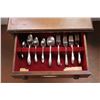 Image 7 : *Silverware Chest with Claw and Ball Feet - Includling Silver Plated Community Flatware Cutlery