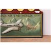 Image 5 : *Wooden Around the World Airplane Decorative Wall Hanging - 24" x 37"
