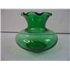 Image 5 : LJ McGuiness Green Glass Decanter, Vintage Green Square Ashtray, Vintage Green Depression Glass Vase