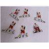 Image 4 : (6) Vintage Metal Detroit Hockey Game Players