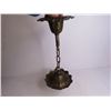Image 6 : Vintage Arts & Crafts Hammered Brass Light Fixture