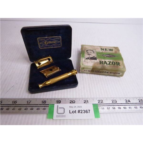 Gillette Razor Pyramid Box Vintage Gillette Razor in Box - Bodnarus Auctioneering