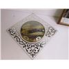 Image 2 : Vintage Picture in Glass Frame - Vintage Mirror w/Picture