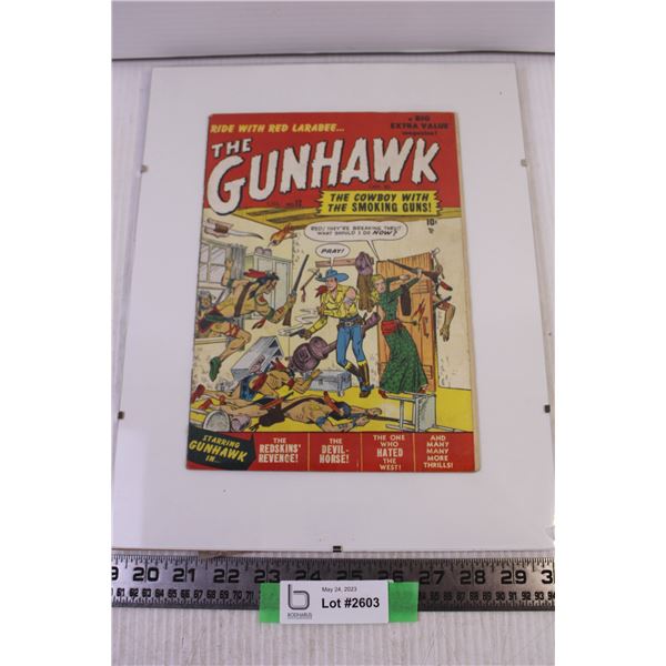 Dell 10 Cent The Gunhawk Comic in Collector Mount