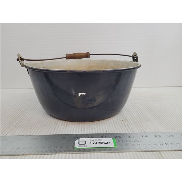 Black Antique Enamel Bucket