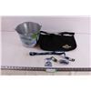 Image 1 : Corona Extra Bucket and Server Apron+ (2) lanyards Bottle Opener