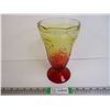 Image 1 : Vintage Fenton Glass Flowered Vase- 9" Tall