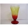 Image 4 : Vintage Fenton Glass Flowered Vase- 9" Tall