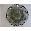 Image 2 : Carnival Glass- 10" Fluted Bowl with Embossed Fruit Pattern