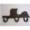 Image 2 : Cast Iron Cowboy Boot and Hat Key Holder- 11" across