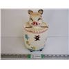 Image 1 : Vintage Japanese Cookie Jar with Circus Characters and Pig Character Lid-no chips or cracks-10" high