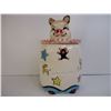 Image 2 : Vintage Japanese Cookie Jar with Circus Characters and Pig Character Lid-no chips or cracks-10" high