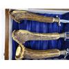 Image 3 : Anton Wingen Jr. Carving Set with Antler Handles in Wooden Presentation Case-Solingen-Germany