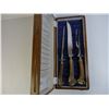 Image 4 : Anton Wingen Jr. Carving Set with Antler Handles in Wooden Presentation Case-Solingen-Germany