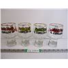 Image 1 : Set of (4) Curling Glasses-Circa 1960's-Gold Rimmed-World's Worst Curler