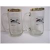 Image 3 : CF-18 Demo Ballcap with (2) Vintage Gold Rimmed Snowbird Glass Mugs and (2) Glass Mini Mugs