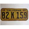 Image 2 : 1947 California License Plate
