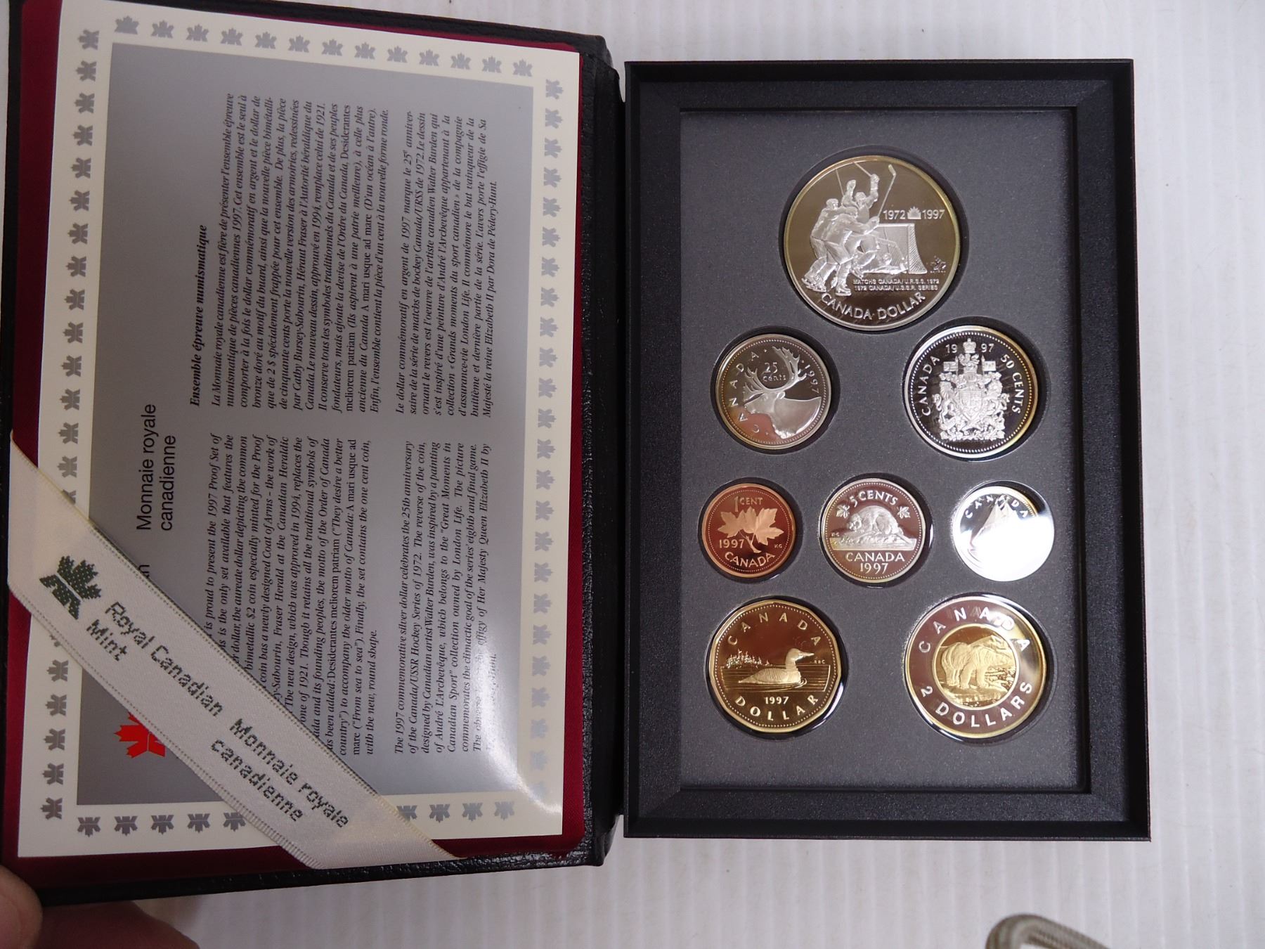 Royal Canadian Mint 1997 Proof Set-25th Anniversary of 1972 Summit ...