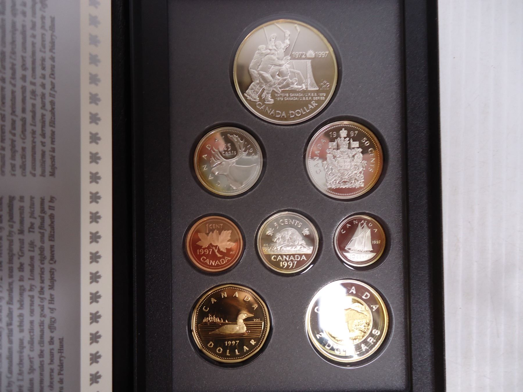 Royal Canadian Mint 1997 Proof Set-25th Anniversary of 1972 Summit ...
