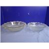Image 2 : (2) Sets of Bobby Glass Bowls with Bubble Lace Trim-Adeira Pattern-Ishizuka Glass Company